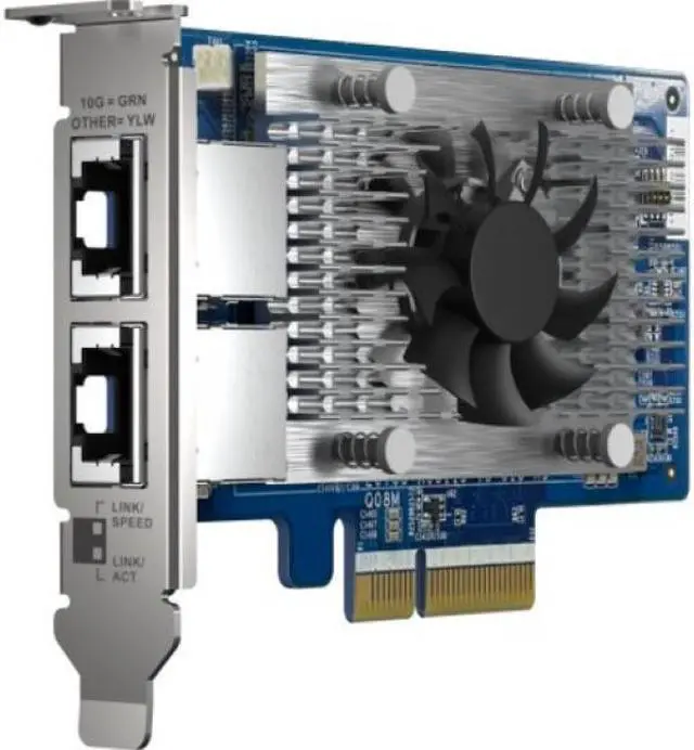 Alt view image 7 of 12 - QNAP QXG-10G2T-X710 10Gigabit Ethernet Card QXG10G2TX710