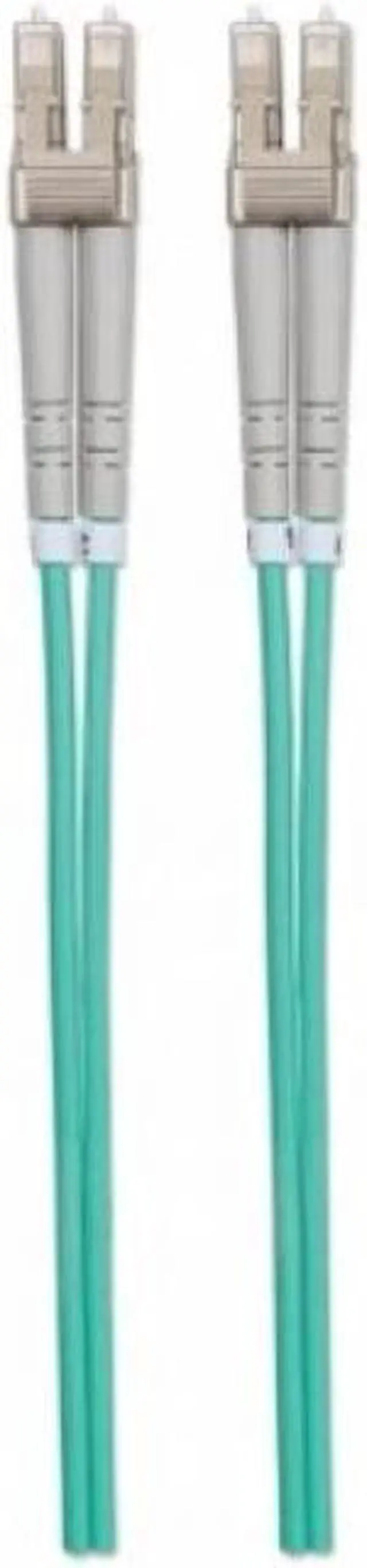 Alt view image 5 of 12 - Intellinet Fiber Optic Patch Cable, Duplex, Multimode, LC/LC, 50/125 Âµm, OM3, 2.0 m (7.0 ft.), Aqua