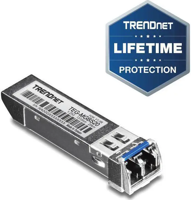Alt view image 6 of 12 - TRENDnet TEG-MGBS20, SFP Single Mode LC Module (20km)