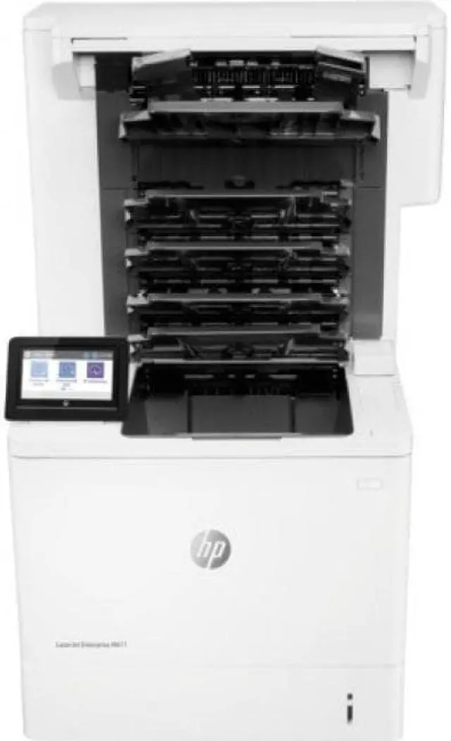 Alt view image 6 of 10 - HP LaserJet Enterprise M611dn Laser Printer, Black And White Mobile Print Up to