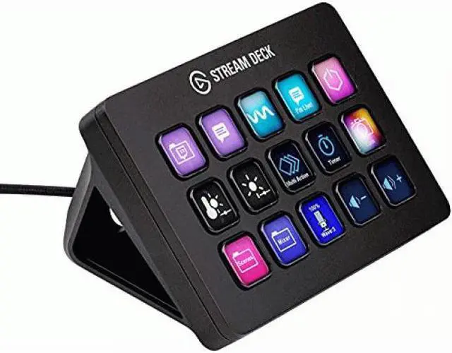 Alt view image 7 of 20 - Elgato Stream Deck MK.2 10GBA9901 Full-size Wired USB Keypad with 15 Customizable LCD keys Model 10GBA9901