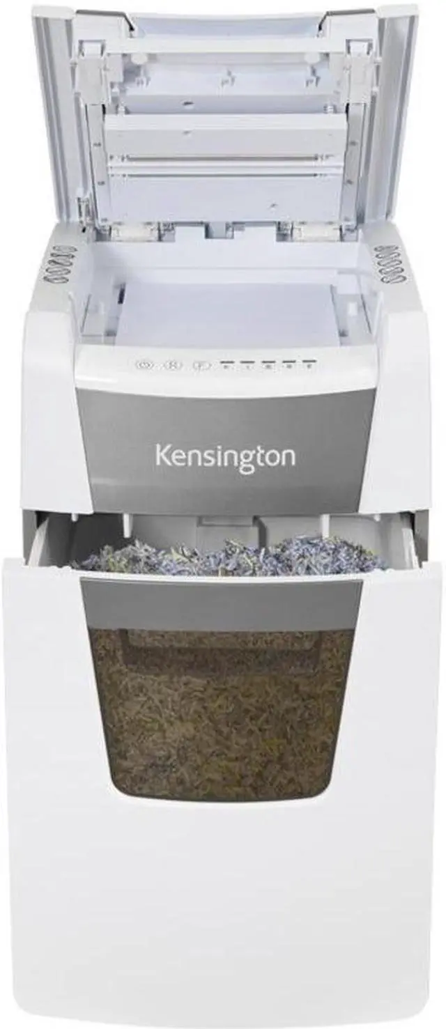 Alt view image 3 of 17 - Kensington OfficeAssist Auto Feed Shredder A1500-HS Anti-Jam Micro Cut - Continuous Shredder - Micro Cut - 6 Per Pass - for shredding Paper, Staples, Paper Clip, Credit Card, CD, DVD - 0.079" x 0
