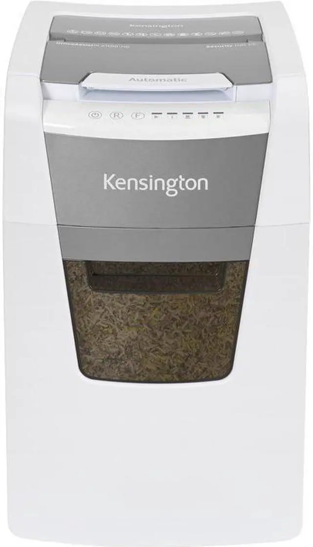 Alt view image 7 of 17 - Kensington OfficeAssist Auto Feed Shredder A1500-HS Anti-Jam Micro Cut - Continuous Shredder - Micro Cut - 6 Per Pass - for shredding Paper, Staples, Paper Clip, Credit Card, CD, DVD - 0.079" x 0