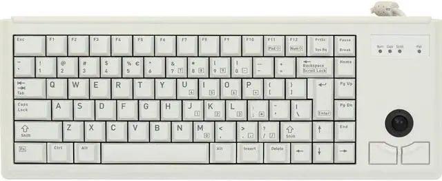 Alt view image 9 of 10 - Zf G84-4420Lpbeu-0 15-Ultraslim,Intl 83 Key Lay Optical Track Ball,Ps2,Grey