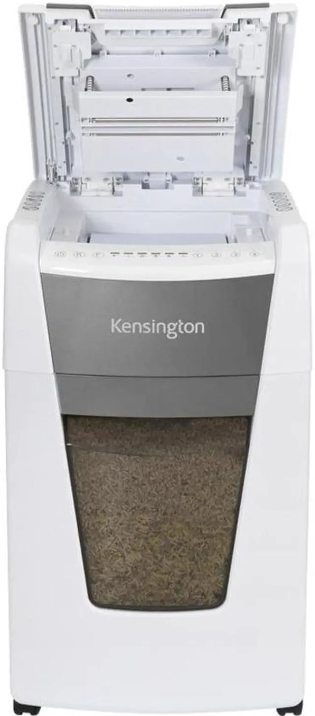 Alt view image 3 of 10 - Kensington OfficeAssist Auto Feed Shredder A3000-HS Anti-Jam Micro Cut - Continuous Shredder - Micro Cut - 8 Per Pass - for shredding Paper, Staples, Paper Clip, Credit Card, Junk Mail, Glossy Paper,