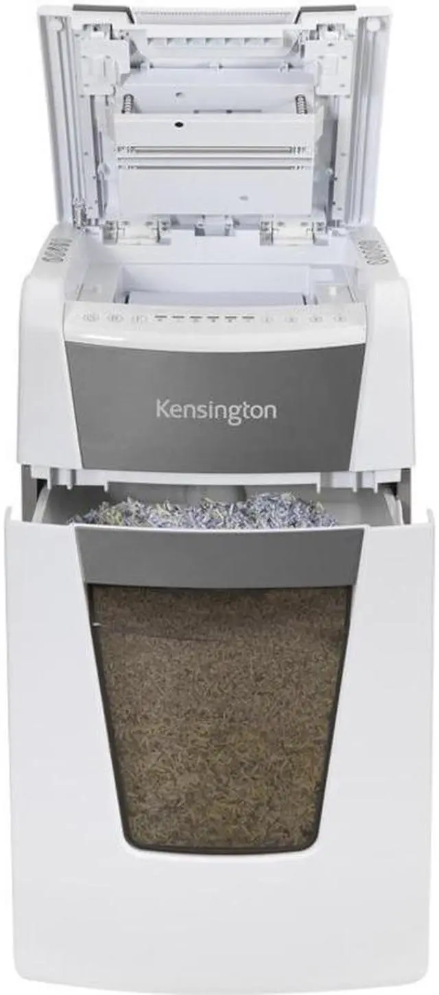 Alt view image 4 of 10 - Kensington OfficeAssist Auto Feed Shredder A3000-HS Anti-Jam Micro Cut - Continuous Shredder - Micro Cut - 8 Per Pass - for shredding Paper, Staples, Paper Clip, Credit Card, Junk Mail, Glossy Paper,