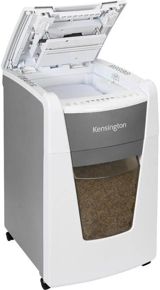 Alt view image 5 of 10 - Kensington OfficeAssist Auto Feed Shredder A3000-HS Anti-Jam Micro Cut - Continuous Shredder - Micro Cut - 8 Per Pass - for shredding Paper, Staples, Paper Clip, Credit Card, Junk Mail, Glossy Paper,