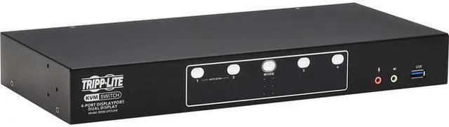 Main image of Tripp Lite B006-DP2UA4 DisplayPort Dual-Display KVM Switch - 4 Computer(s) - 1 Local User(s) - 4096 x 2160 - 50 Hz, 60 Hz - 1 x Network (RJ-45) - 8 x USB - Desktop, Rack-mountable - 10 x DisplayPort