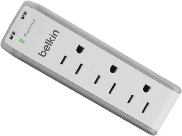 Alt view image 17 of 20 - Belkin SurgePlus 2-Port USB Swivel Charger w/ 3 AC Outlets (10 Watts, Combined)