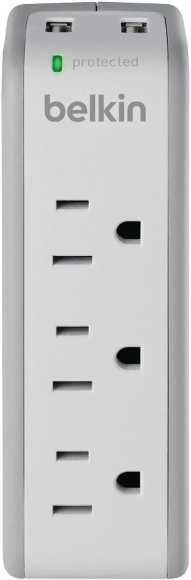 Alt view image 18 of 20 - Belkin SurgePlus 2-Port USB Swivel Charger w/ 3 AC Outlets (10 Watts, Combined)