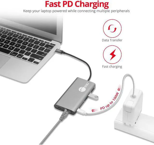 Alt view image 7 of 20 - USB-C MST VIDEO WITH HUB LAN &