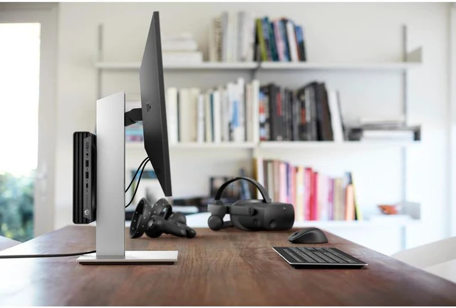 Alt view image 9 of 12 - HP EliteDesk 805 G6 Mini Desktop Computer, Ryzen 5 4650GE, 8GB/256GB, Radeon