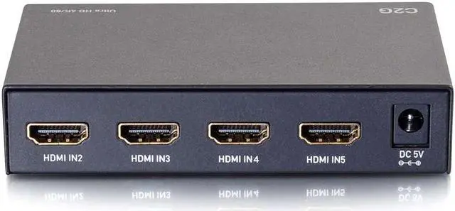 Alt view image 9 of 16 - C2G HDMI SELECTOR SWITCH 5X1-4K