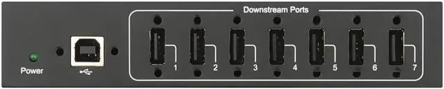 Alt view image 7 of 20 - USB 20 HUB INDUSTRIAL 7PORT 15KV ESD