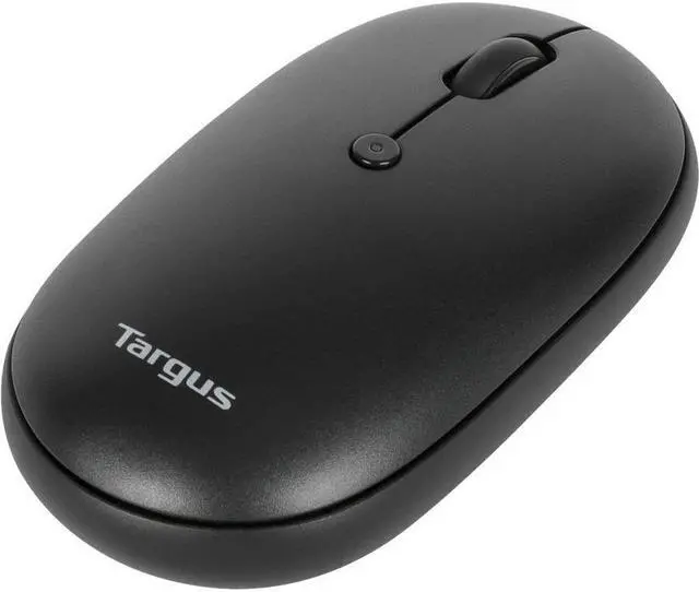 Alt view image 2 of 14 - Targus Compact Multi-Device Antimicrobial Wireless Mouse - Wireless - Bluetooth/Radio Frequency - 2.40 GHz - Black - 3 Button(s) - Symmetrical