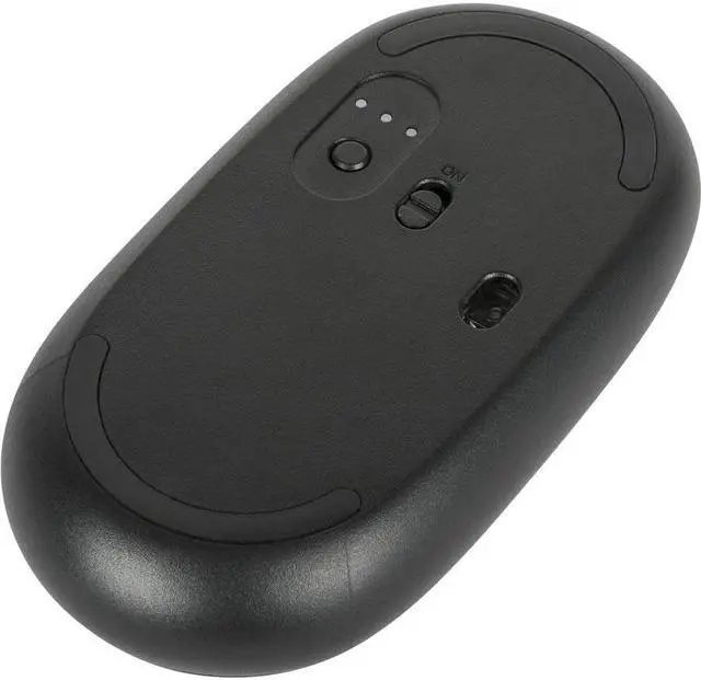 Alt view image 3 of 14 - Targus Compact Multi-Device Antimicrobial Wireless Mouse - Wireless - Bluetooth/Radio Frequency - 2.40 GHz - Black - 3 Button(s) - Symmetrical