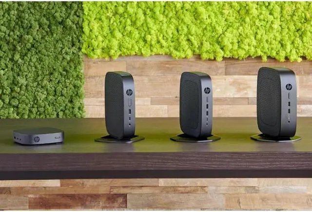 Alt view image 6 of 13 - HP t740 Thin Client Desktop Computer Ryzen V1756B 8GB 128GB eMMC Win10 IoT