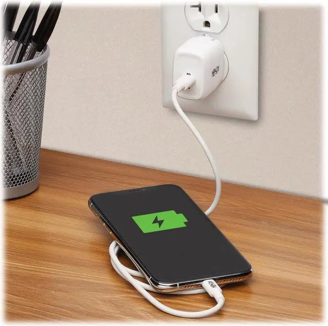 Alt view image 13 of 15 - Tripp Lite Compact 1-Port USB-C Wall Charger GaN Technology 20W U280W0120C1G
