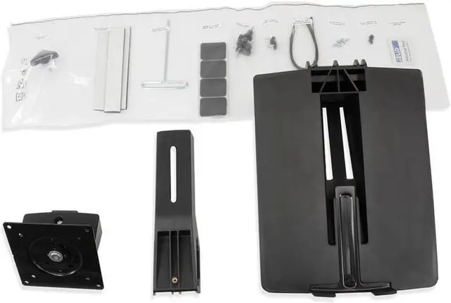 Alt view image 9 of 10 - ERGOTRON WORKFIT CONVERSION KIT: DUAL TO LCD & LAPTOP (BLACK).CONVERTS A WORKFIT