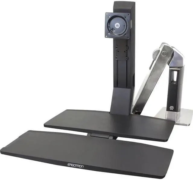Alt view image 7 of 12 - Workfit-A Sit-Stand Workstation W/worksurface+, Lcd Ld Monitor, Aluminum/black