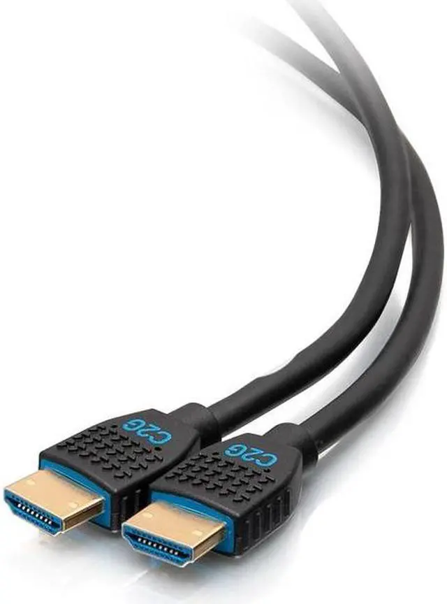 Alt view image 3 of 12 - C2G C2G10374 1.64 ft. (0.50m) Black Performance Series Ultra Flexible High Speed HDMI Cable - 4K 60Hz In-Wall, CMG (FT4) Rated Male to Male