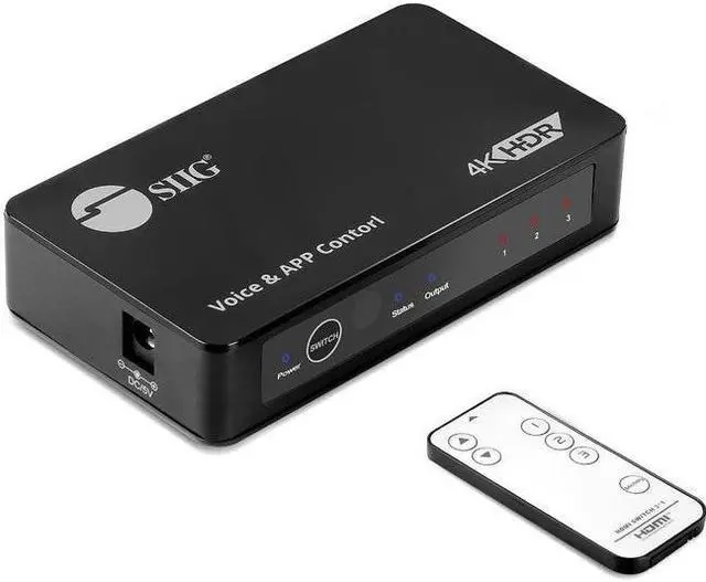 Alt view image 2 of 15 - SIIG 3x1 4K HDMI 2.0 Switch with IR & Voice APP Control CE-H27211-S1