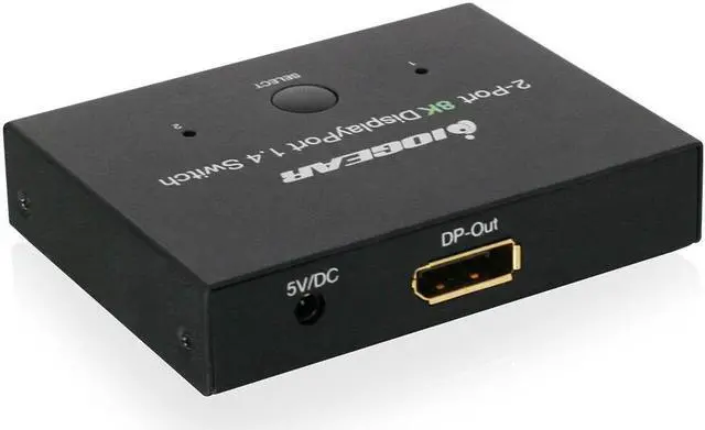Alt view image 4 of 14 - IOGEAR 2-Port 8K DisplayPort 1.4 Switch GDP14SW2