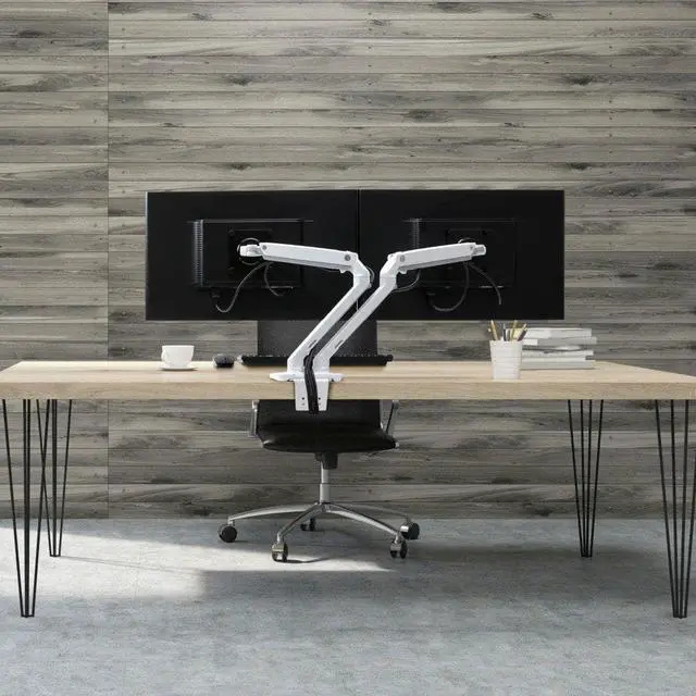 Alt view image 8 of 8 - Ergotron 45-496-026 MXV Desk Dual Monitor Arm for up to 24" Displays