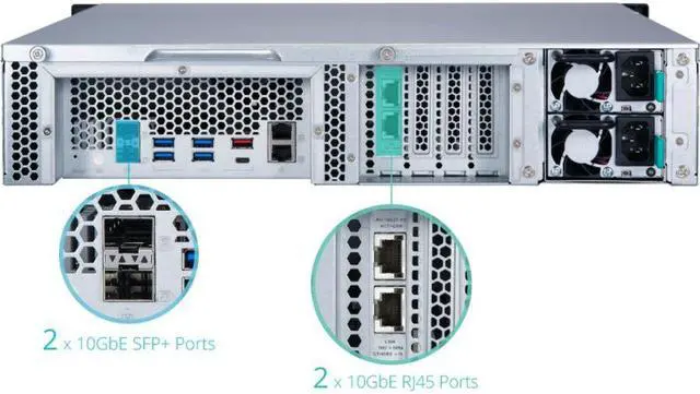 Alt view image 7 of 10 - TS-h1283XU-RP-E2236-32G-US QNAP 12-Bay QTS hero NAS
