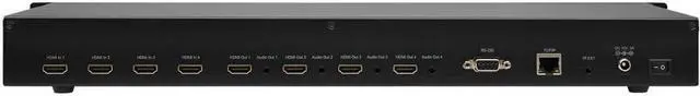Alt view image 6 of 19 - Tripp Lite 4x4 4K 60Hz HDR HDMI Matrix Switch / Splitter B3024HX4H4K
