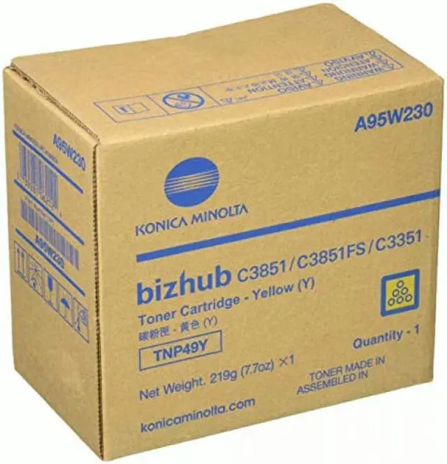 Alt view image 2 of 2 - Konica TNp-49Y Yellow Toner Cartridge C3351 C3851fs Es