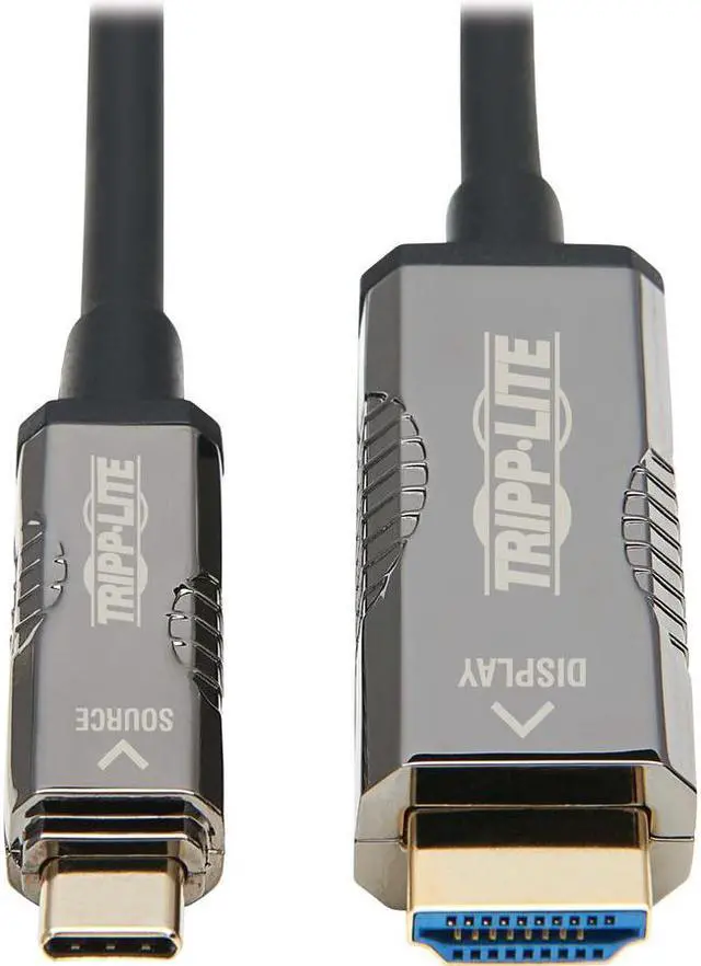 Alt view image 4 of 18 - Tripp Lite USB-C to HDMI Fiber Active Optical Cable, 4K Video @ 60HZ (4:2:2), UHD, HDR, CL3 Rated, Black, 2.2 HDCP, 33 Feet / 10 Meters (U444F3-10M-H4K6)