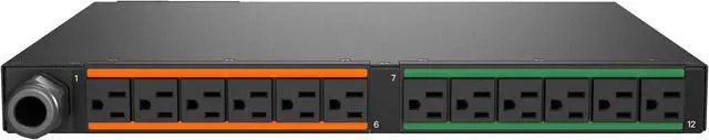 Alt view image 4 of 8 - Vertiv VP53100 Geist Switched Rack Power Distribution Unit - 1U Rack| 30A| C13/C19| L6-30P| Horizontal PDU