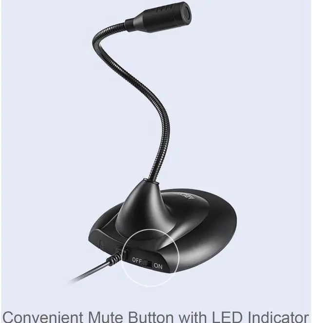 Alt view image 5 of 12 - Adesso Xtream M1 Omni-directional USB Table Top Microphone for Meetings and Conferences