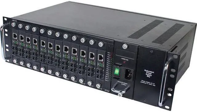 Alt view image 2 of 9 - Tripp Lite 3U 12-Slot Media Converter Chassis Select N784-H N785-H N785CH12