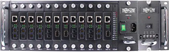 Alt view image 7 of 9 - Tripp Lite 3U 12-Slot Media Converter Chassis Select N784-H N785-H N785CH12