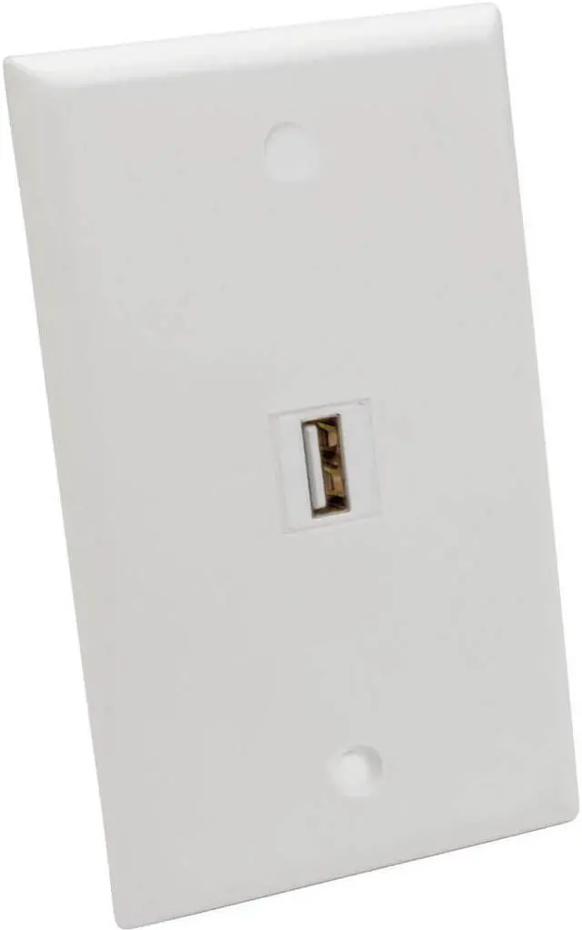 Alt view image 5 of 11 - Tripp Lite USB 2.0 All-in-One Keystone/Panel Mount Angled Coupler (F/F), White (U060-000-KPA-WH)