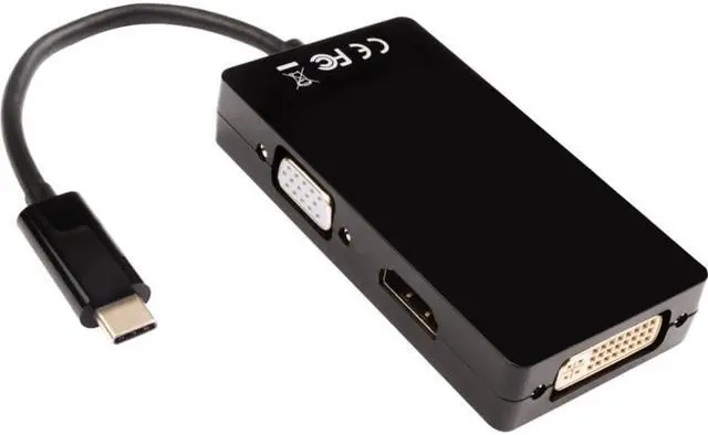 Alt view image 11 of 12 - BLK USBC TO VGA DVI HDMI ADAPT
