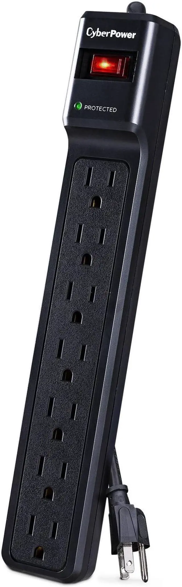 Alt view image 10 of 15 - CyberPower Systems USA CSB7012 CyberPower CSB7012 Essential 7-Outlets Surge Suppressor with 1500 Joules and 12FT Cord - 7 x NEMA 5-15R - 1500 J - 125 V AC Input