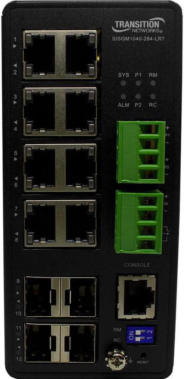 Alt view image 4 of 7 - Transition Networks Managed Hardened Gigabit Ethernet Switch SISGM1040284LRT