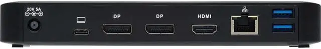 Alt view image 8 of 18 - Tripp Lite USB-C Dock Triple Display 4K 60 Hz HDMI/DisplayPort USB 3.x Gen 2 10Gbps USB-A/USB-C Hub GbE 85W PD Charging Black U442DOCK8B