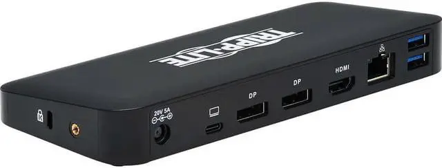 Alt view image 4 of 18 - Tripp Lite USB-C Dock Triple Display 4K 60 Hz HDMI/DisplayPort USB 3.x Gen 2 10Gbps USB-A/USB-C Hub GbE 85W PD Charging Black U442DOCK8B