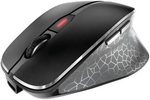 Alt view image 11 of 16 - CHERRY MW 8C ERGO Rechargeable Wireless Mouse - Optical - Wireless - Bluetooth/Radio Frequency - 2.48 GHz - Yes - Black - USB - 3200 dpi - Scroll Wheel - 6 Button(s) - Medium/Large Hand/Palm Size - Ri