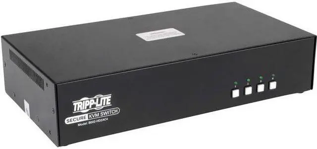 Alt view image 3 of 12 - Tripp Lite B002-HD2AC4 HDMI to DisplayPort Dual Monitor Secure KVM Switch - 4 Port, 4K NIAP PP3.0 Certified & Audio
