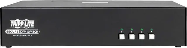 Alt view image 4 of 12 - Tripp Lite B002-HD2AC4 HDMI to DisplayPort Dual Monitor Secure KVM Switch - 4 Port, 4K NIAP PP3.0 Certified & Audio