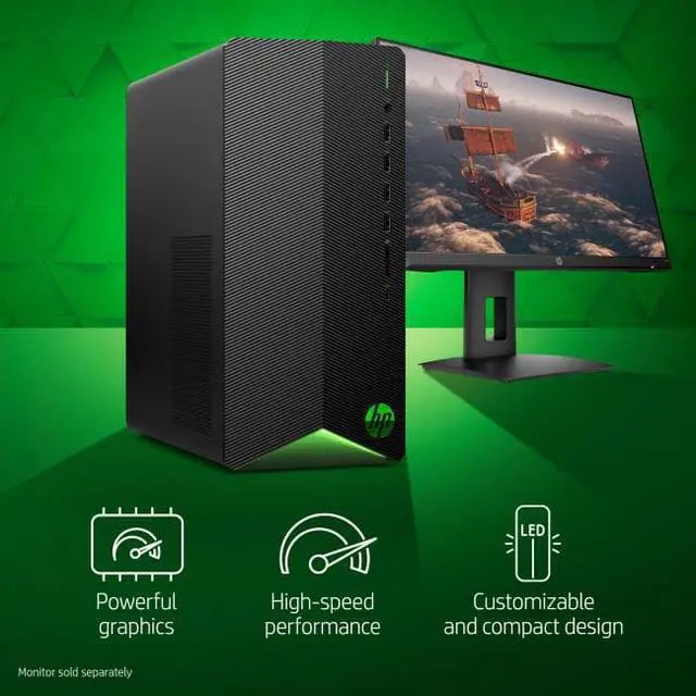 Alt view image 5 of 6 - HP Pavilion Gaming Desktop AMD Ryzen 5-5600G 8GB RAM 512GB SSD Radeon RX 5500 4GB GDDR5 - AMD Ryzen 5-5600G Hexa-core - AMD Radeon RX 5500 4GB GDDR5 - USB Keyboard & Mouse Included - Wi-Fi 5 &