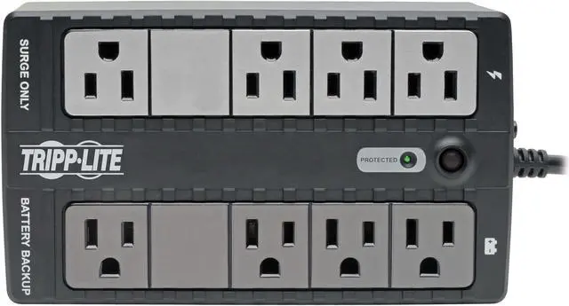 Alt view image 5 of 11 - Tripp Lite 550VA Compact Desktop Battery Backup UPS, 8-Outlets (INTERNET550SER)