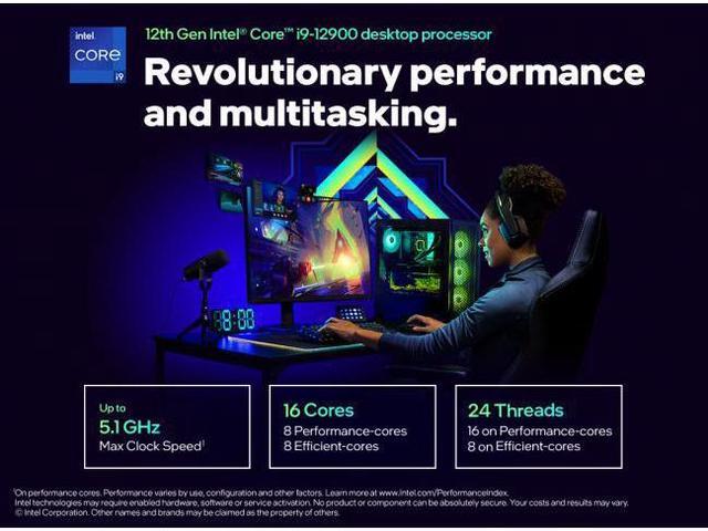 Alt view image 7 of 20 - Intel Core i9-12900 - Core i9 12th Gen Alder Lake 16-Core (8P+8E) 2.4 GHz LGA 1700 Processor 65W Intel UHD Graphics 770 Desktop Processor - BX8071512900