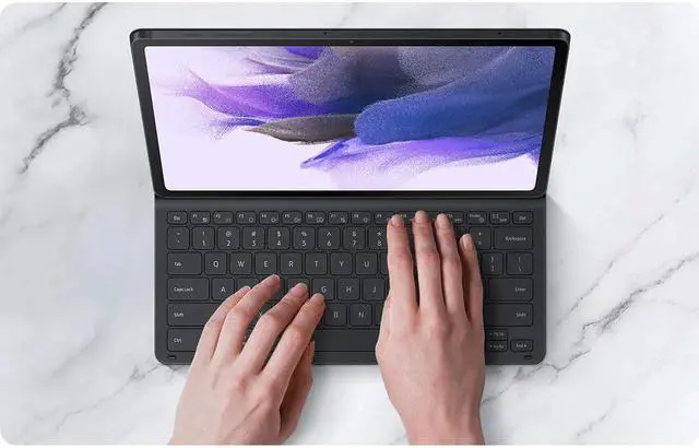 Alt view image 6 of 13 - Samsung Book Cover Keyboard for Galaxy Tab S7+ (Black)
