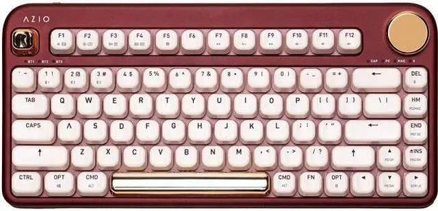 Alt view image 2 of 20 - AZIO IZO Wireless Bluetooth Mechanical Keyboard Baroque Rose